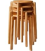 Amazon.co.jp: Mangowood スタッキングチェア 木製 スツール 4脚セット